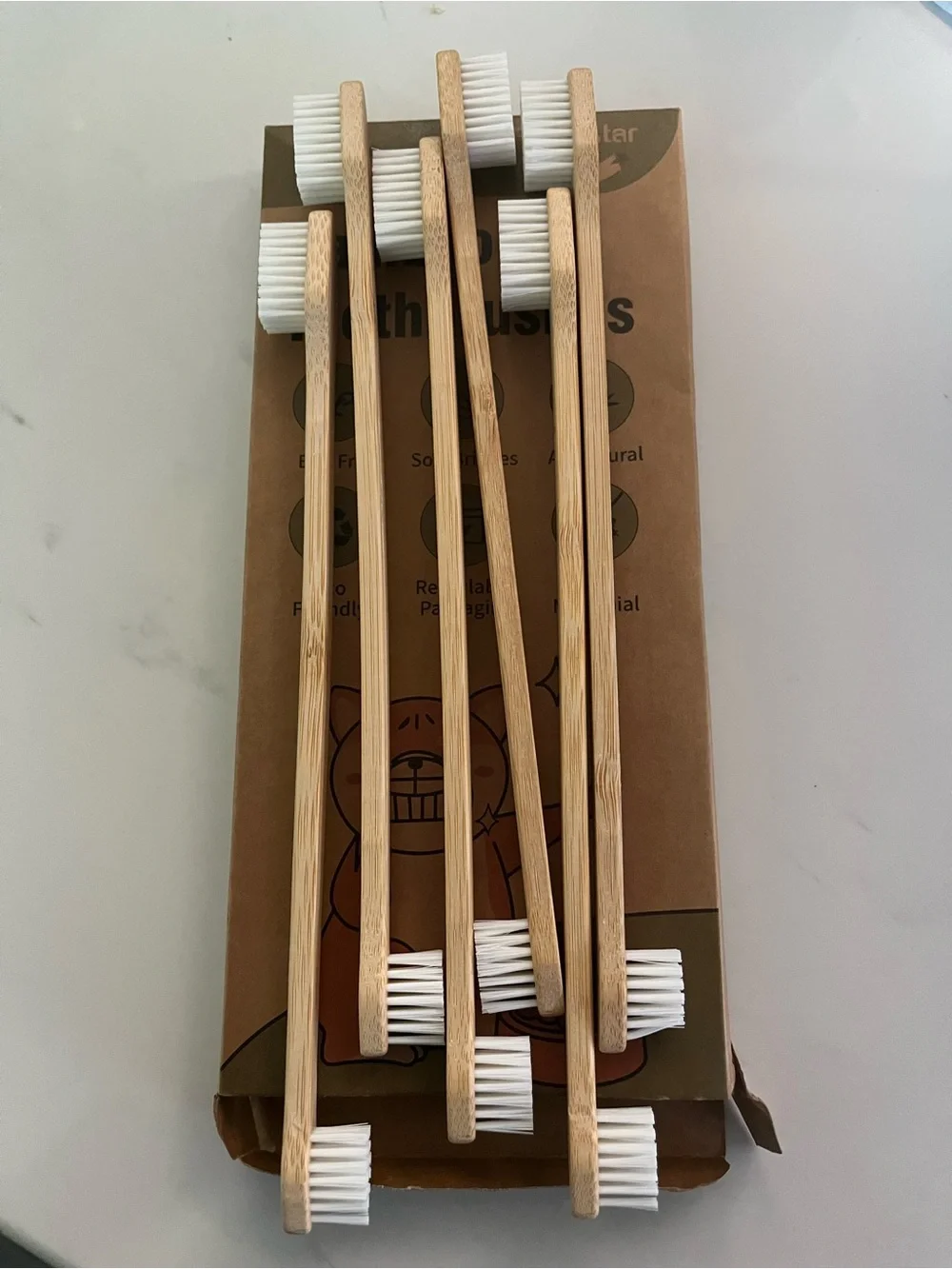 Bamboo Pet Dual Head Toothbrushes - Eco-Friendly Pack
